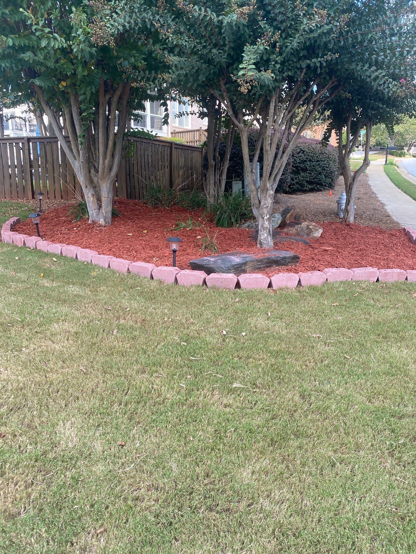 wall block and mulch by Serrato Landscape Innovations LLC