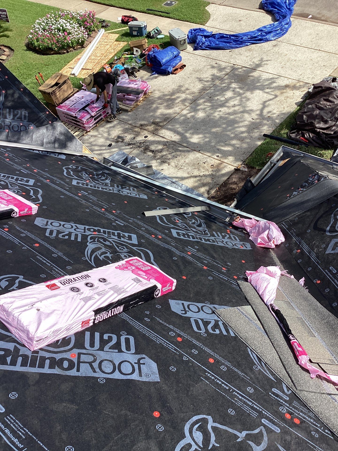 Residential Roofing Installation using Owen's Corning Duration (Lifetime) Shingles by Roof Repair Company