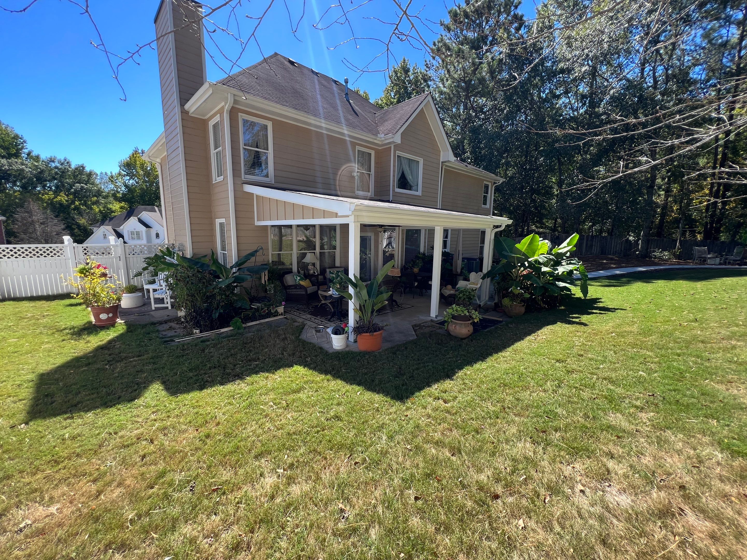 Custom Covered Patio and Shed Roof Installation in Ellenwood by Swift Home Renovations