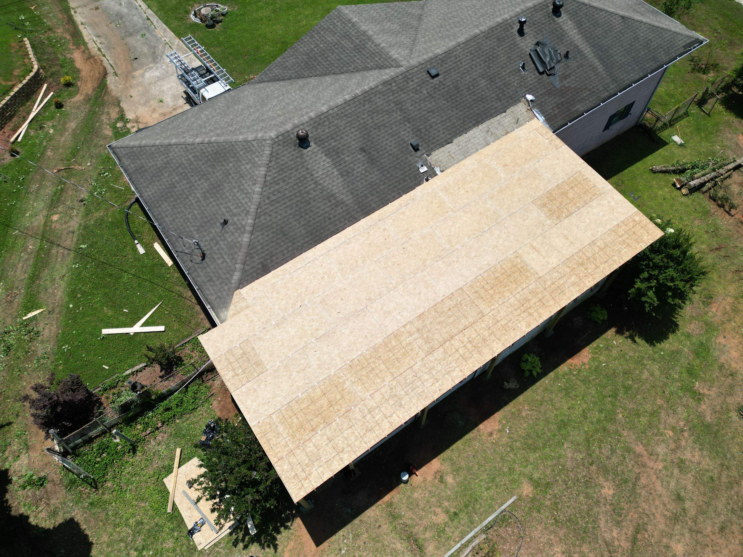 Cover porch by Deerfield Roofing LLC