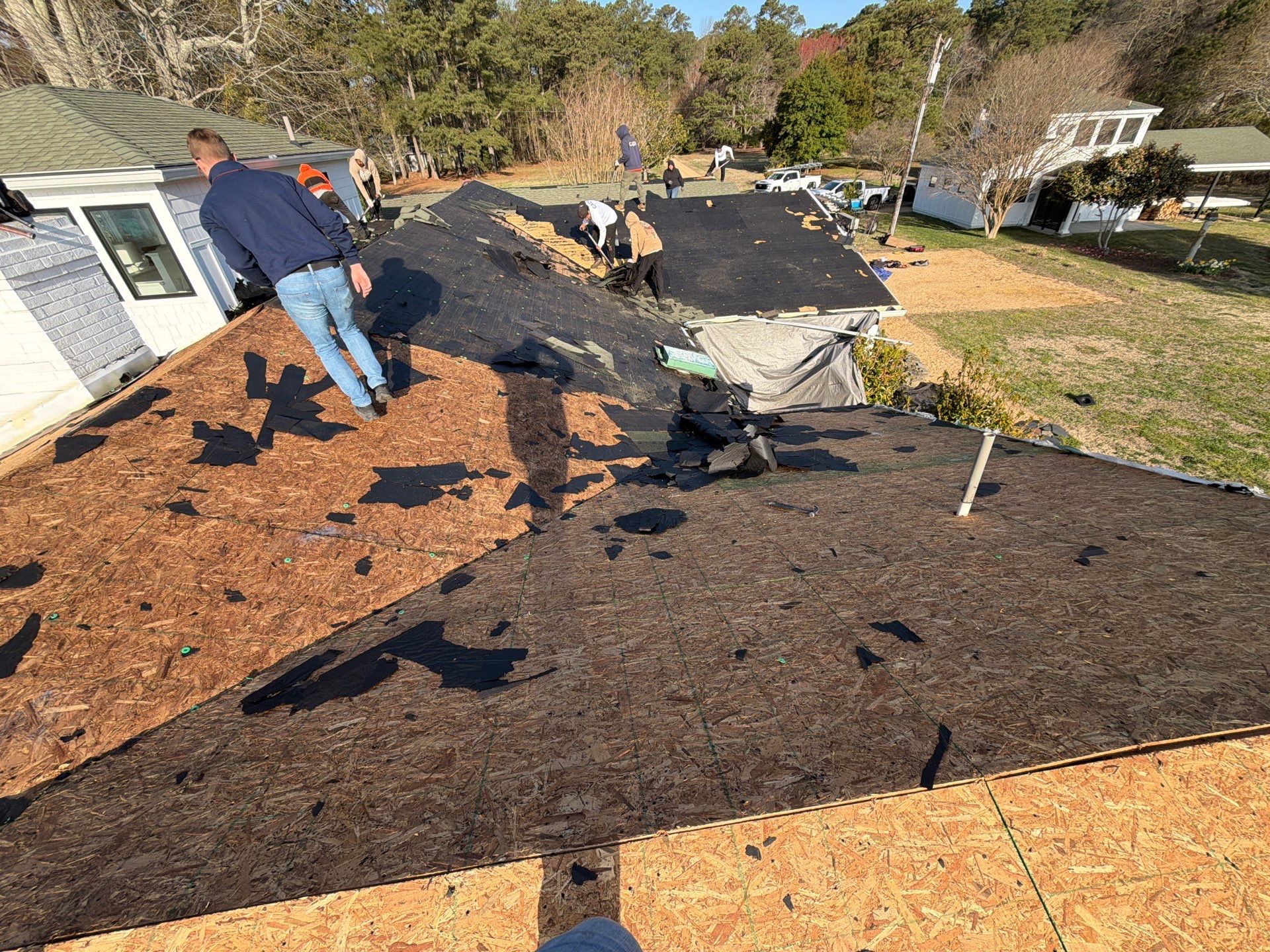Roof Replacement in White Stone by Cade Construction