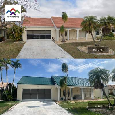 Residential Roofing Installation using Gulf Coast Metals Gulf Seam Panels