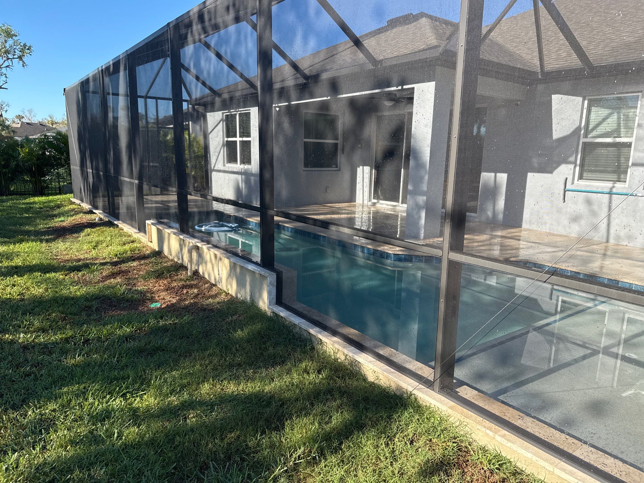 Paver Pool Deck Cleaning & Pool Cage Cleaning in Trevesta – Palmetto, FL by Sunshine AquaWash
