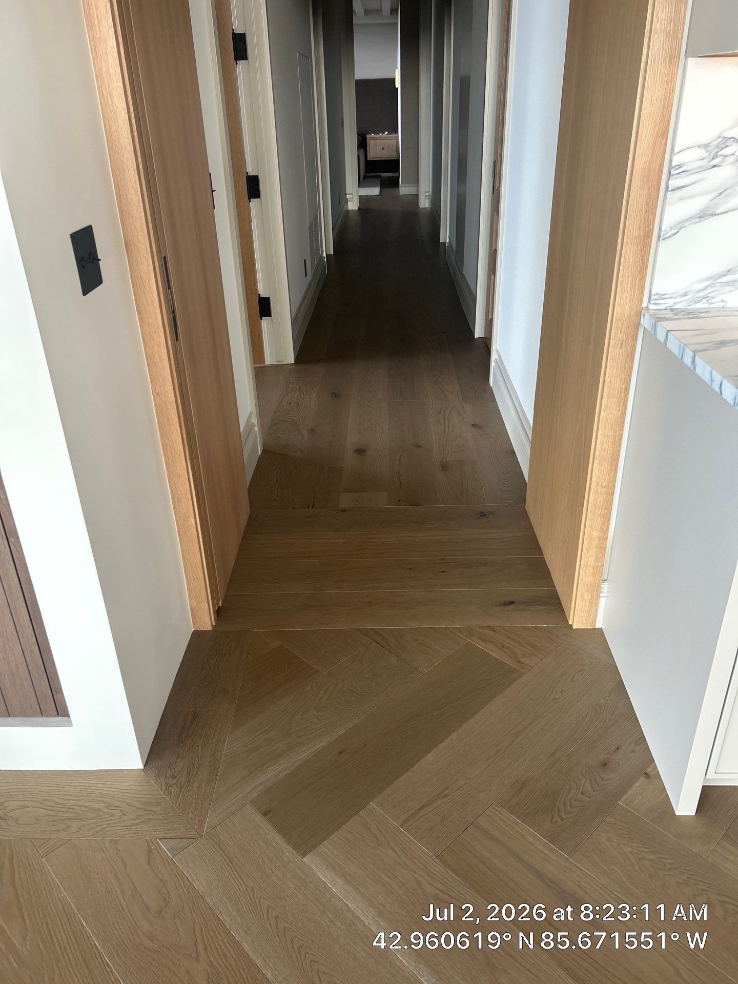 Herringbone Feature! by RTBaldwin Hardwood Floors