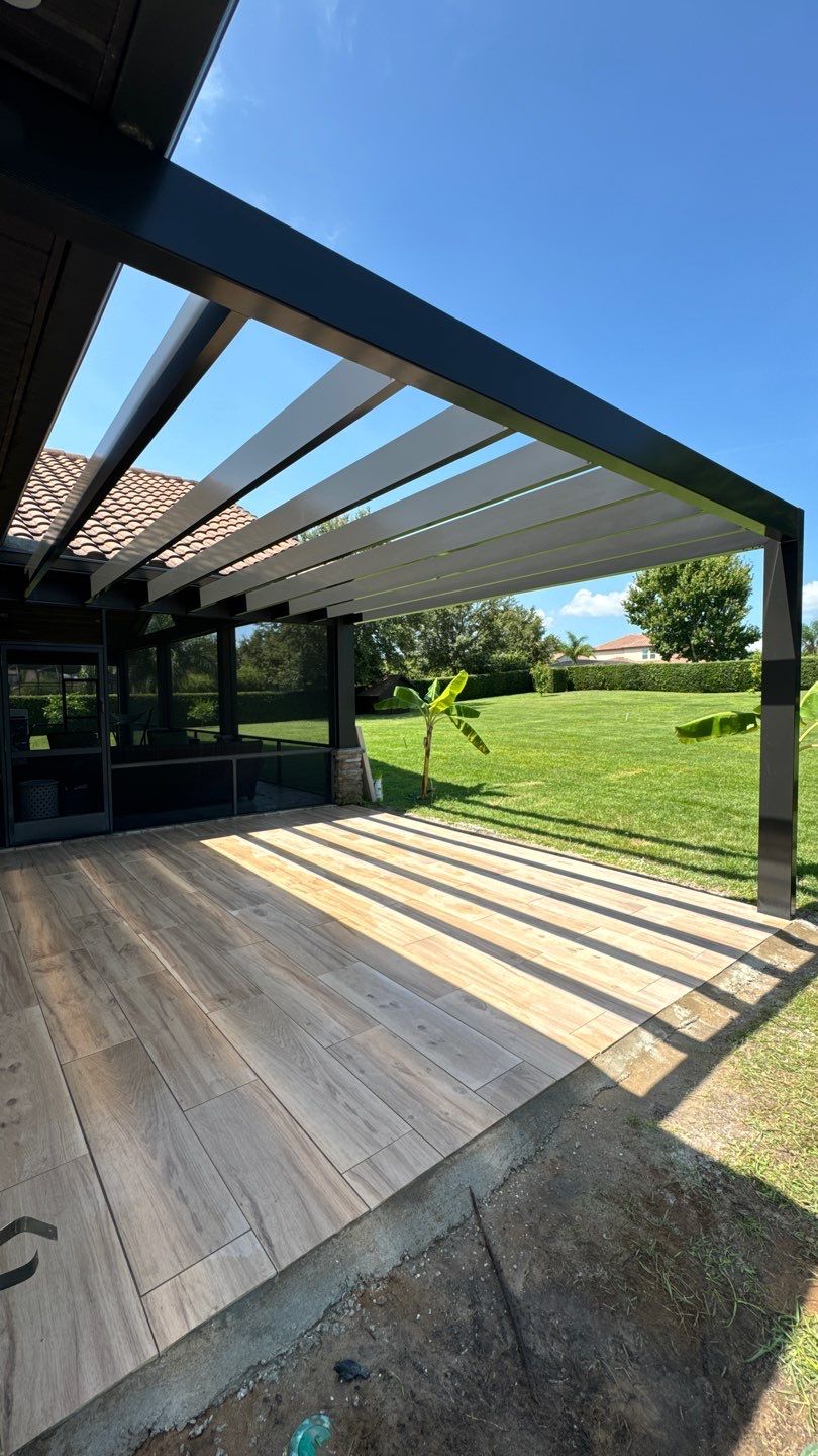 Open trellis pergola by Orlando pergolas 