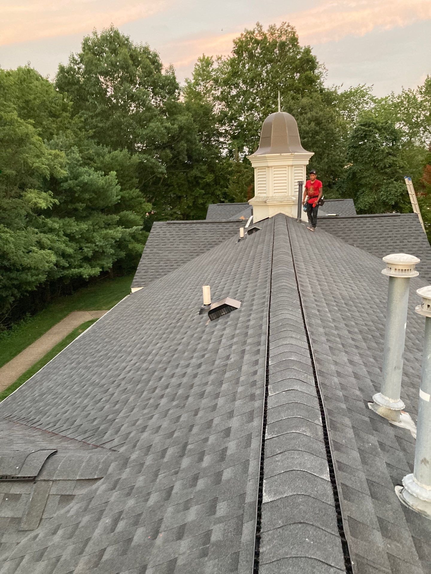 Commercial Roofing Installation using GAF Timberline HDZ Charcoal by Rainstoppers Roofing
