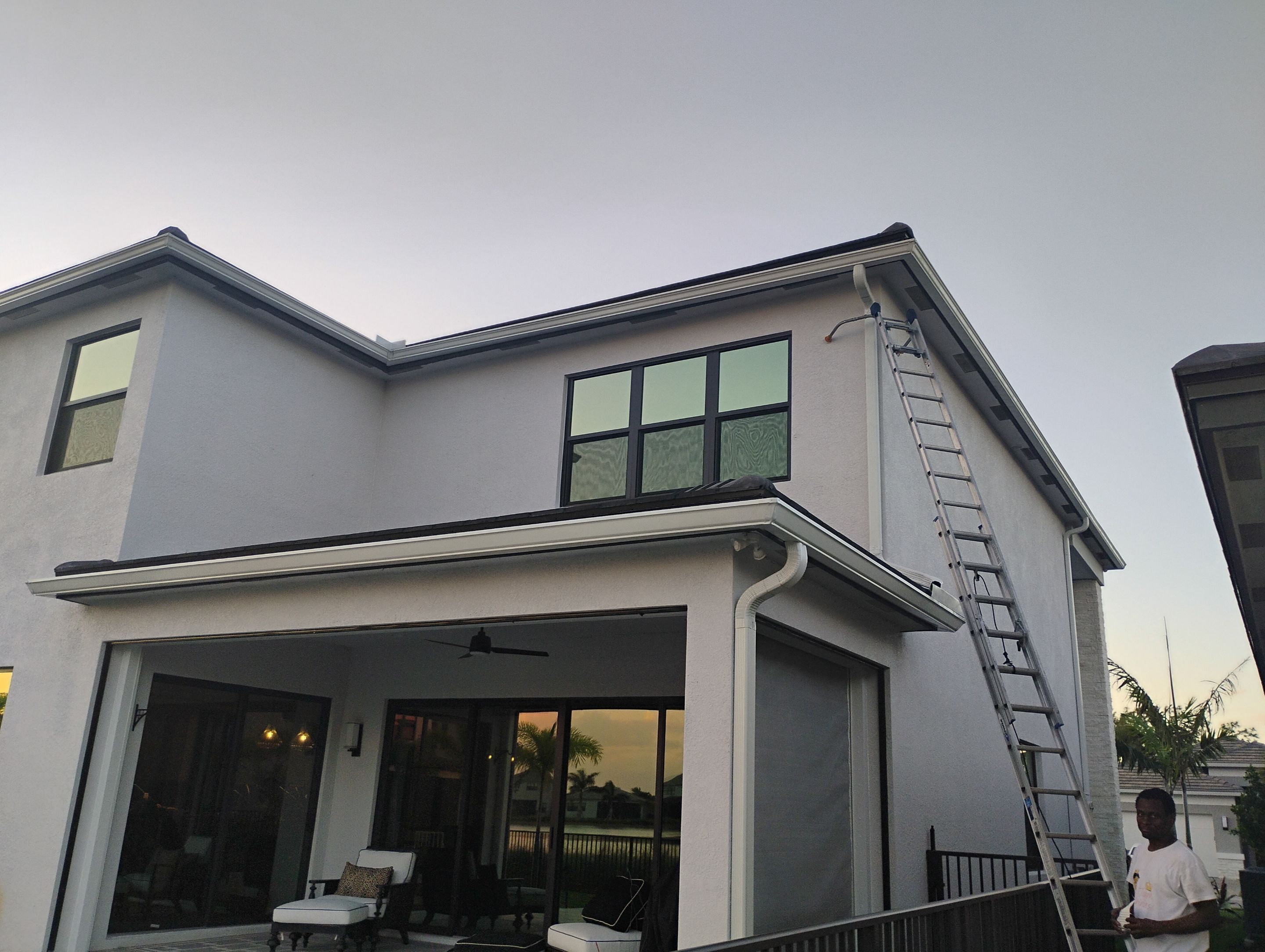 Splash Guard Gutters for Estero FL Rooflines by Gutter Professors