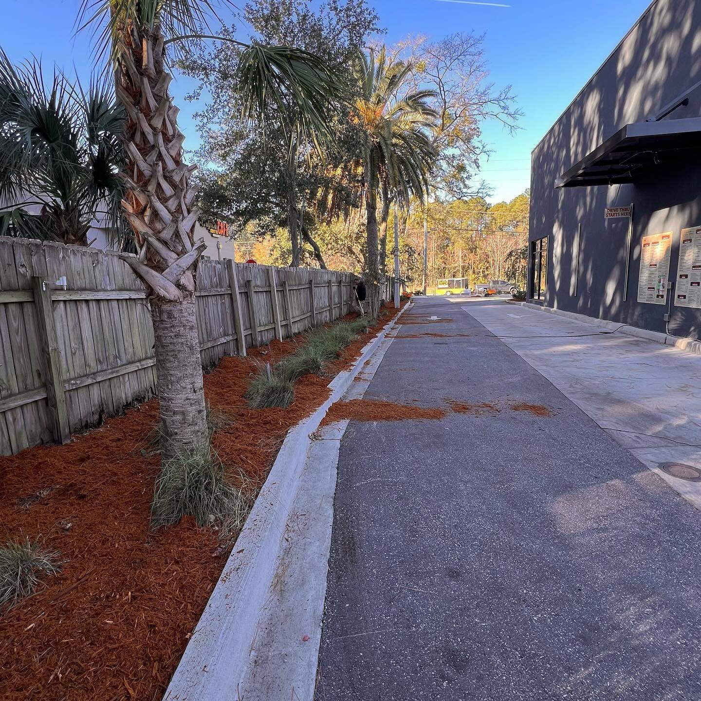 Mulch Install | Larry's Giant Subs by ProGreen Services
