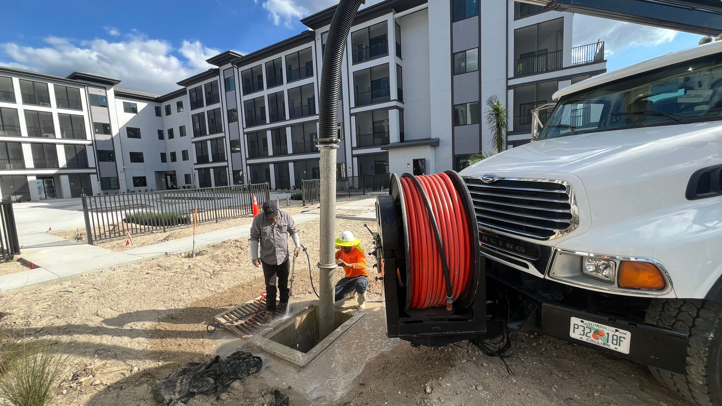 New Construction Stormwater Catch Basin Cleaning by Don Mar, Inc. Storm Water Solutions