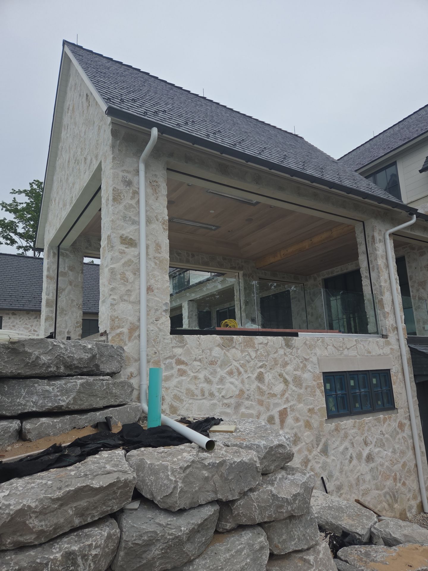 Half Round Gutter Installation for Petoskey Residence by Rainbow Seamless Systems