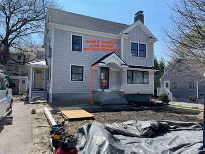 Gutter Installation using 5" K-Style Aluminum Gutter in Lexington, MA