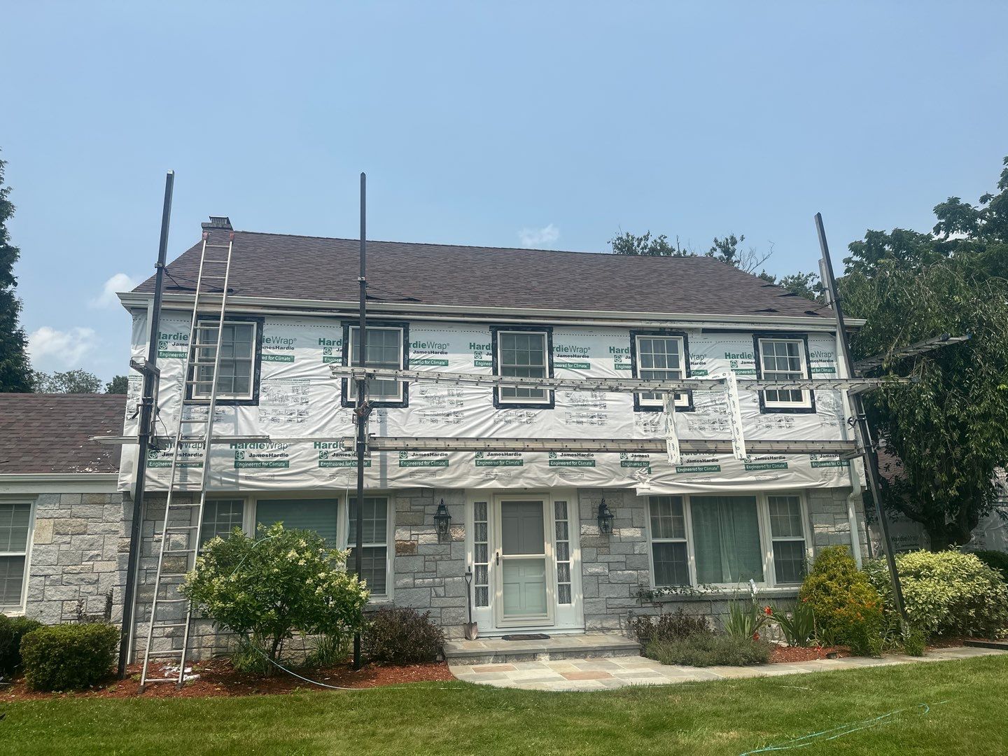 Siding Installation using Hardie Plank Artic white by A Plus Exterior