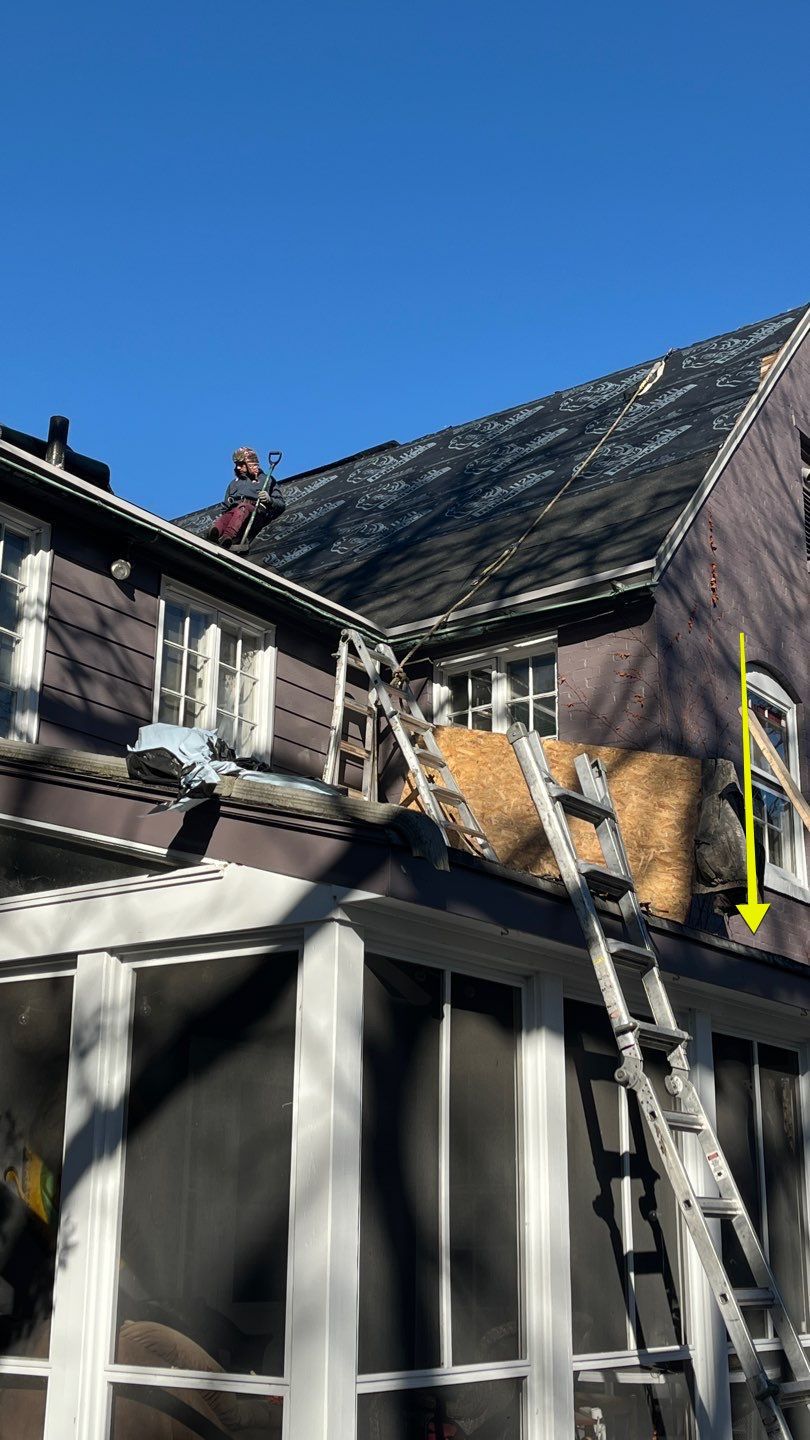Slate Roof Removal using Atlas Storm Master Slate by Total Exteriors