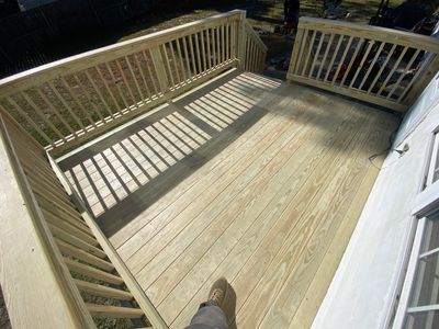 Full Deck Reconstruction and Exterior Trim Restoration in Hope Mills