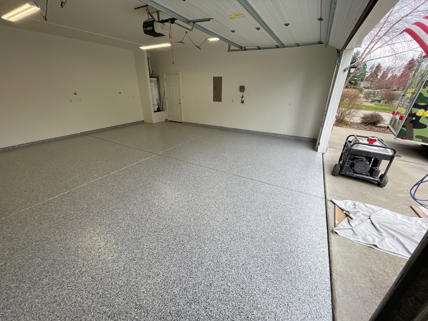 Garage Transformation using Silver Creek by Croc Coatings, LLC