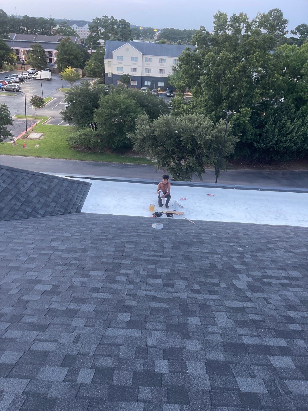 Commercial Roofing Installation using Roof Replacement by American Roofing & Construction LLC