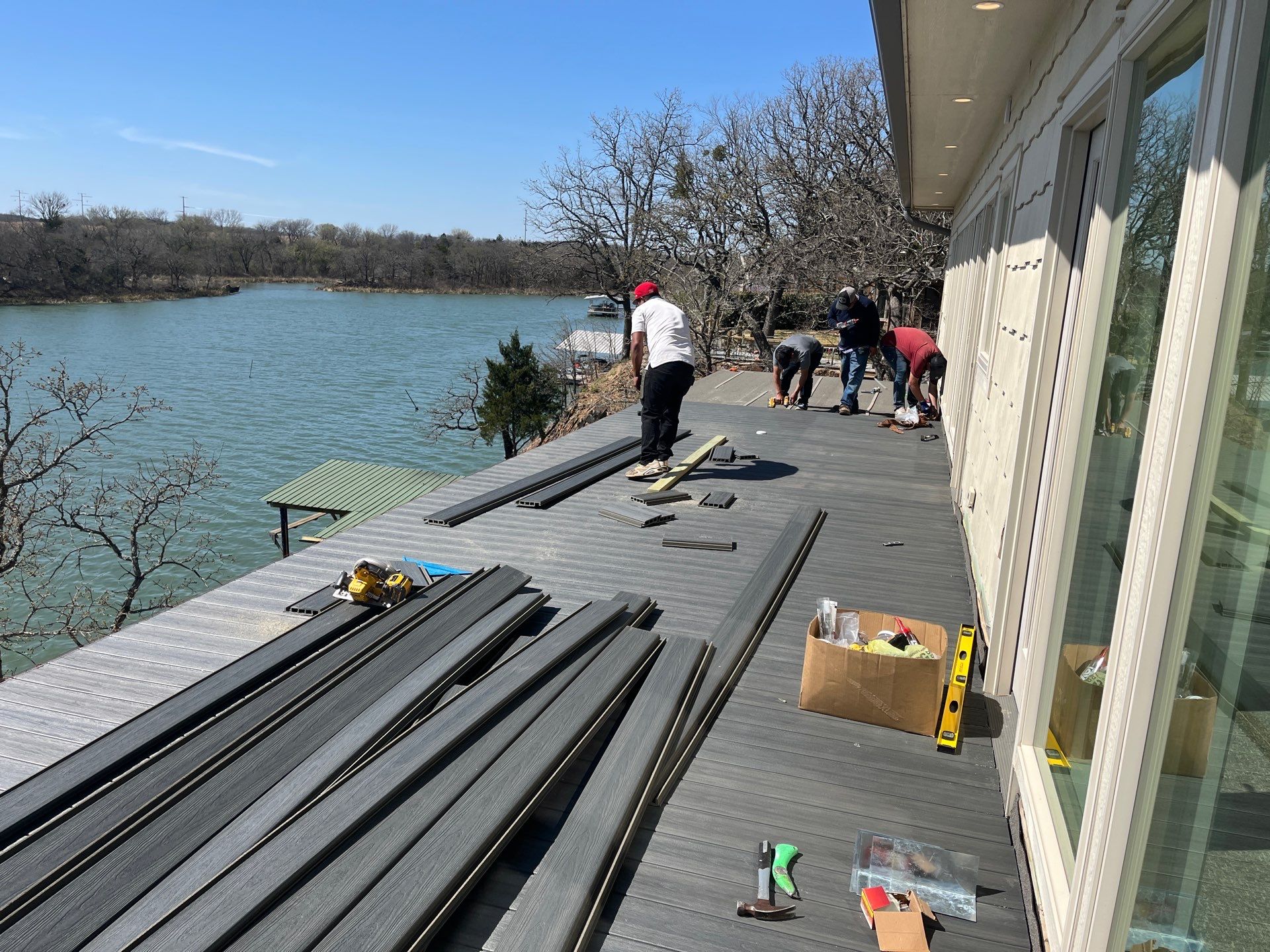 Duxxbak Deck on a Beautiful Private Lake  by BANA Roofing and Solar Supply