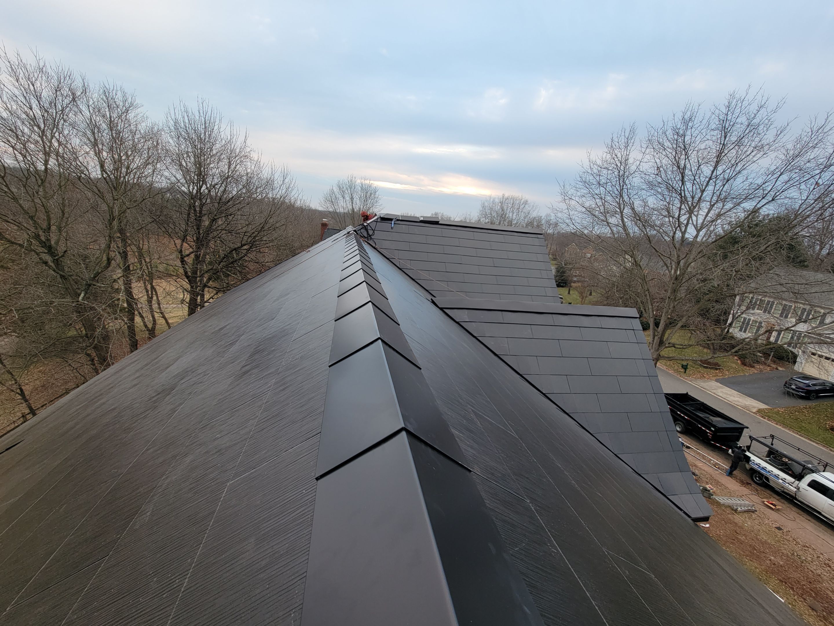 Tesla Solar Roof on New Construction by American Home Contractors