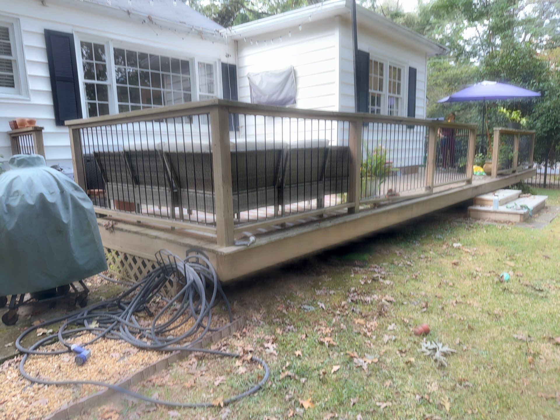 Atlanta, GA Deck Rebuild using Trex Enhance Natural Series and Steel Railing by Nelson Exteriors