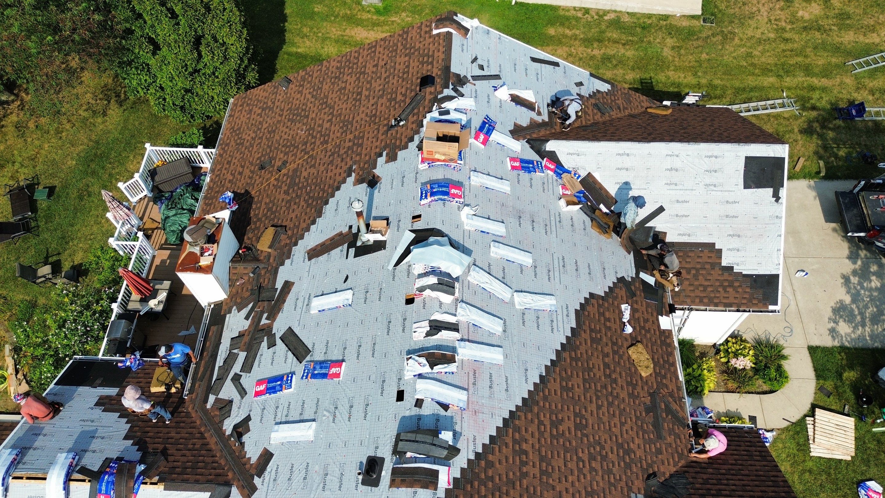Residential Roofing Installation using Timberline HDZ Shingles - Hickory by RoofX 