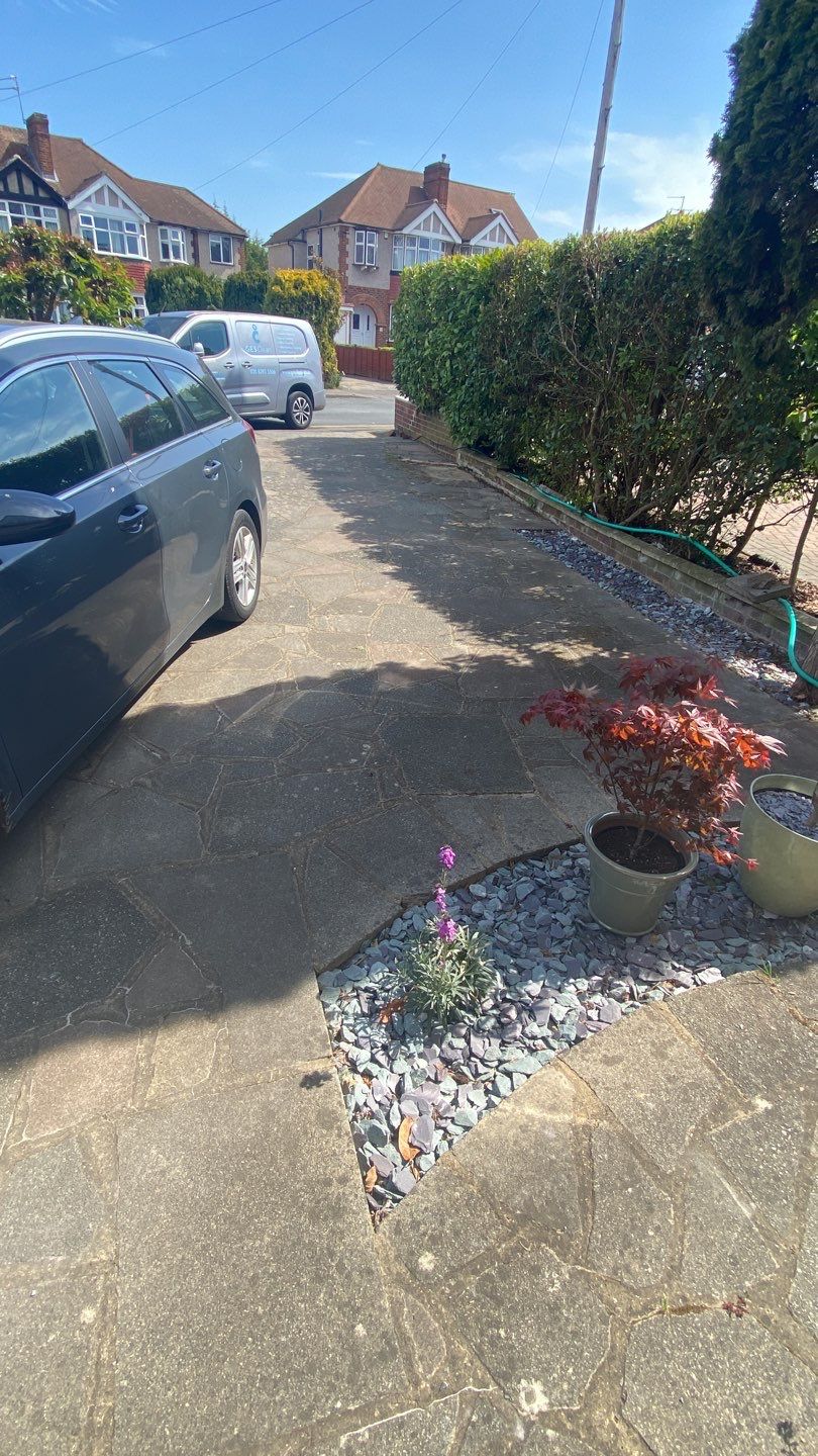 Driveway And Patio Clean using honda 21 ltr/min by Ges Exterior Cleaning ltd