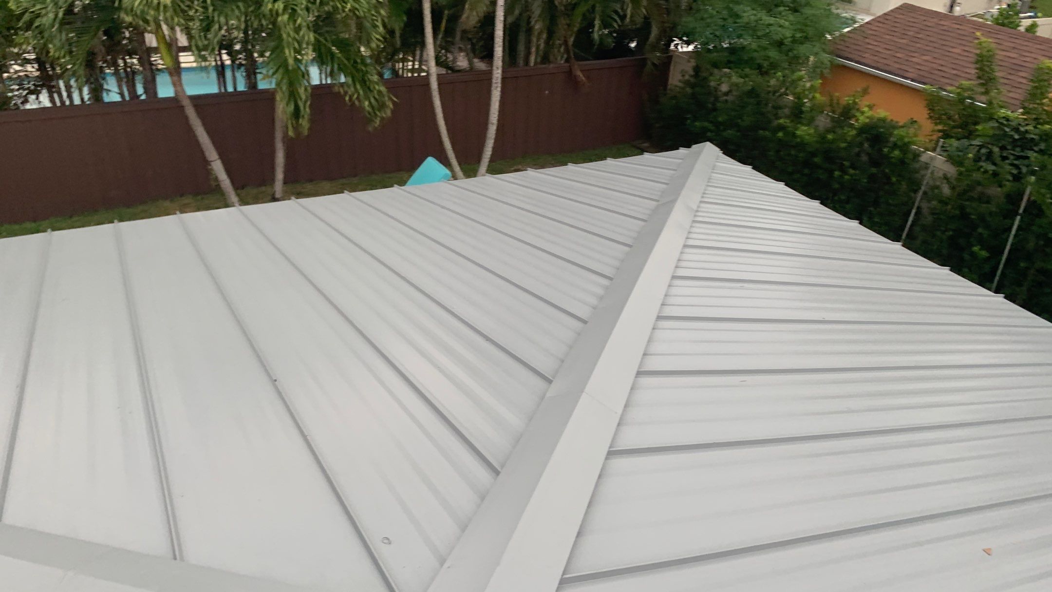 Residential Roofing Installation using 1" Nail strip metal roof by BLUES BROTHERS ROOFING