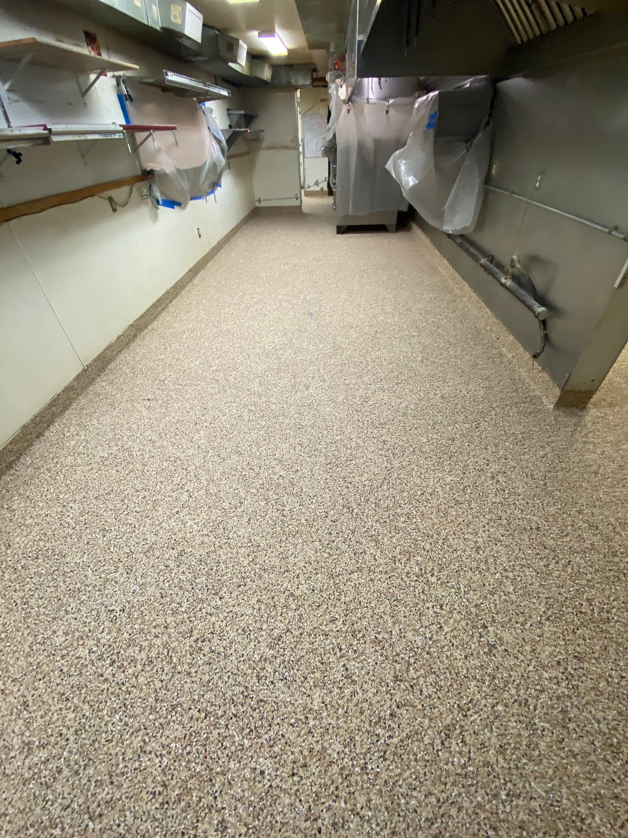 Commercial Floor Transformation using Penntek Evolution System by Croc Coatings, LLC
