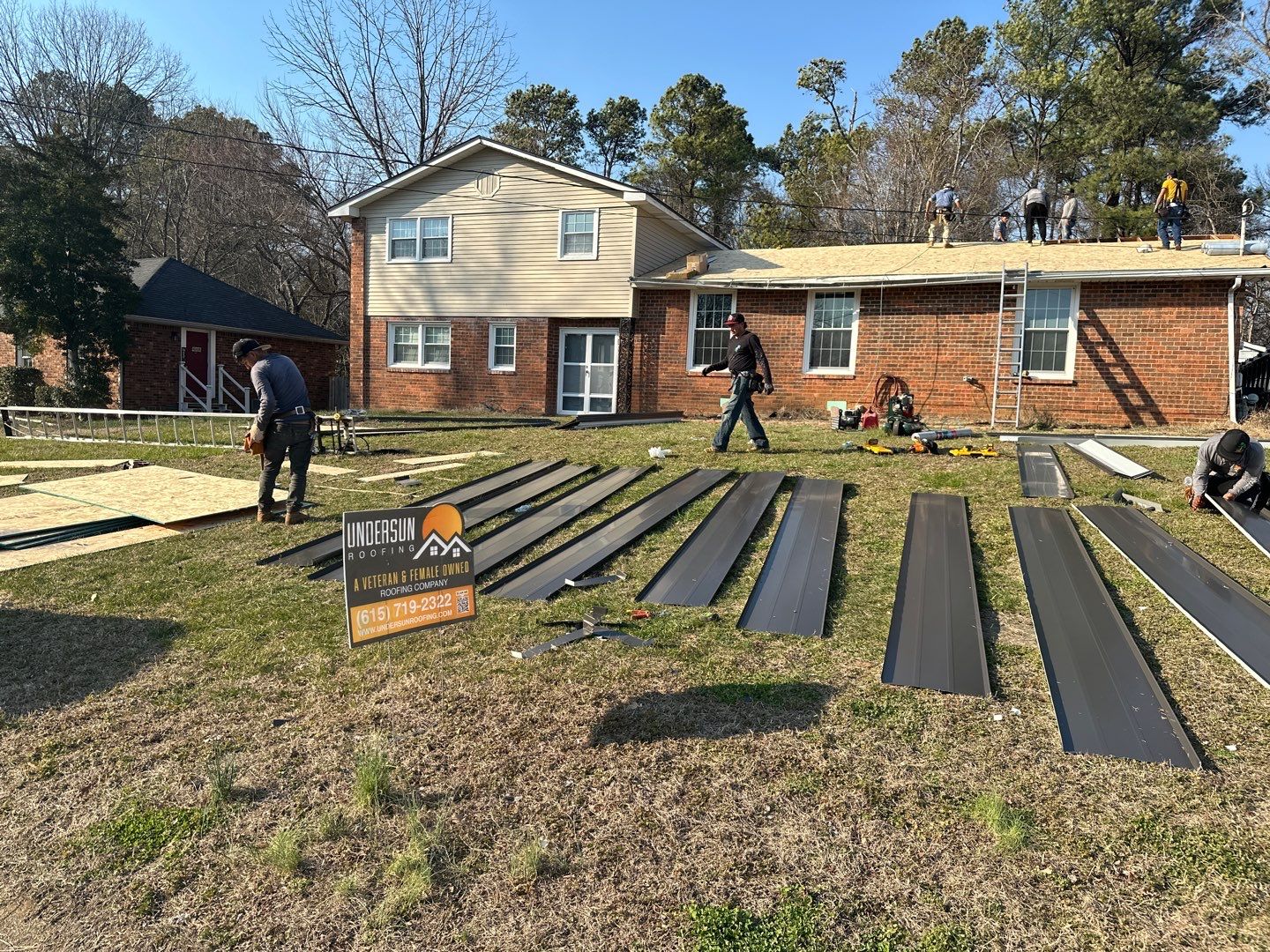 Residential Roofing Installation using Standing Seam Metal by Undersun Roofing 