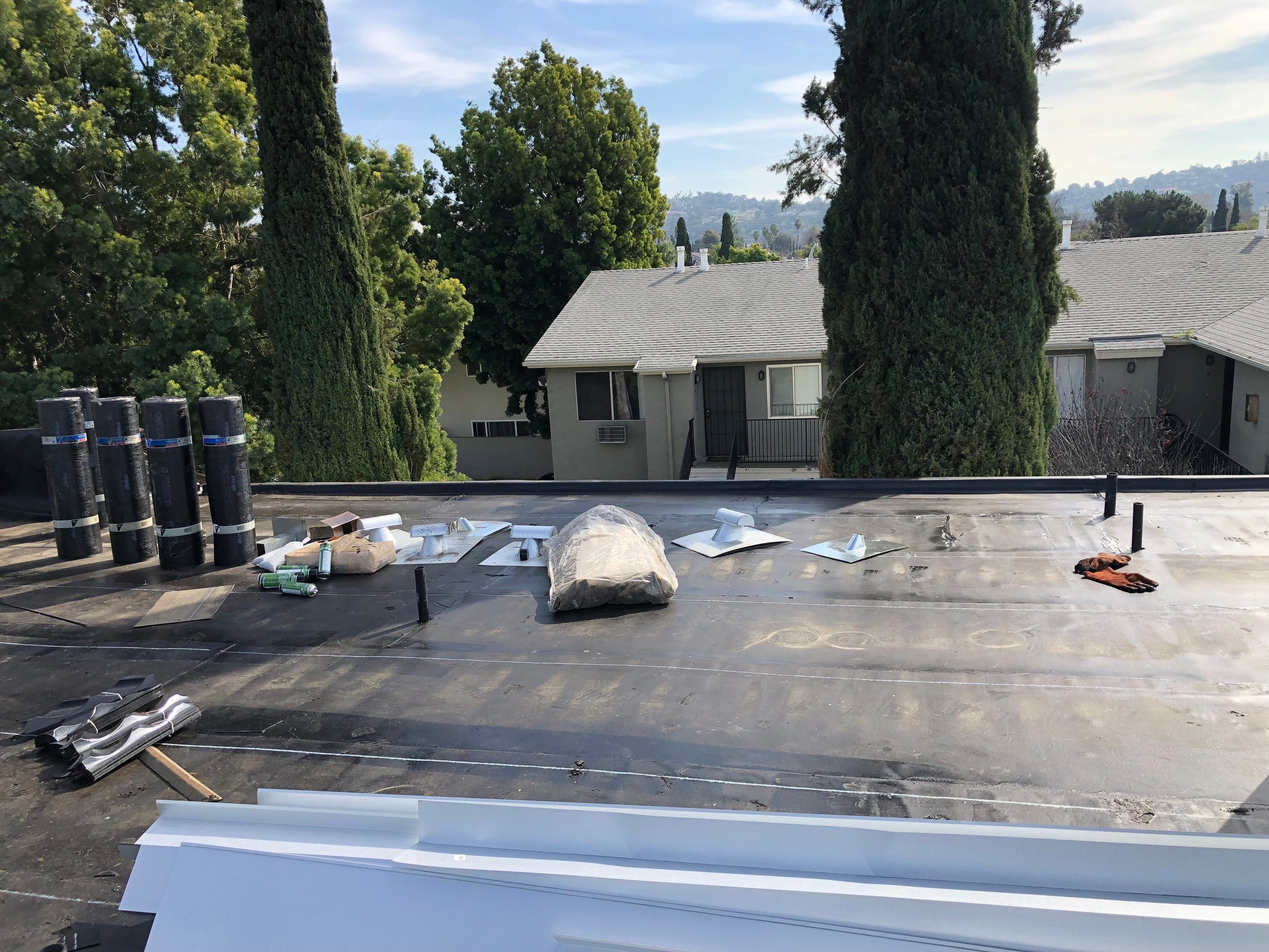 El Cajon Apartment Two-Ply Torch Down Roof Replacement by Zenith Roofing Services