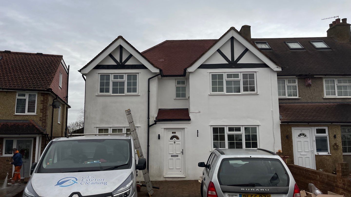 Roof Clean - Biocide Treatment using Mosmatic FSC and Biocide by Ges Exterior Cleaning ltd