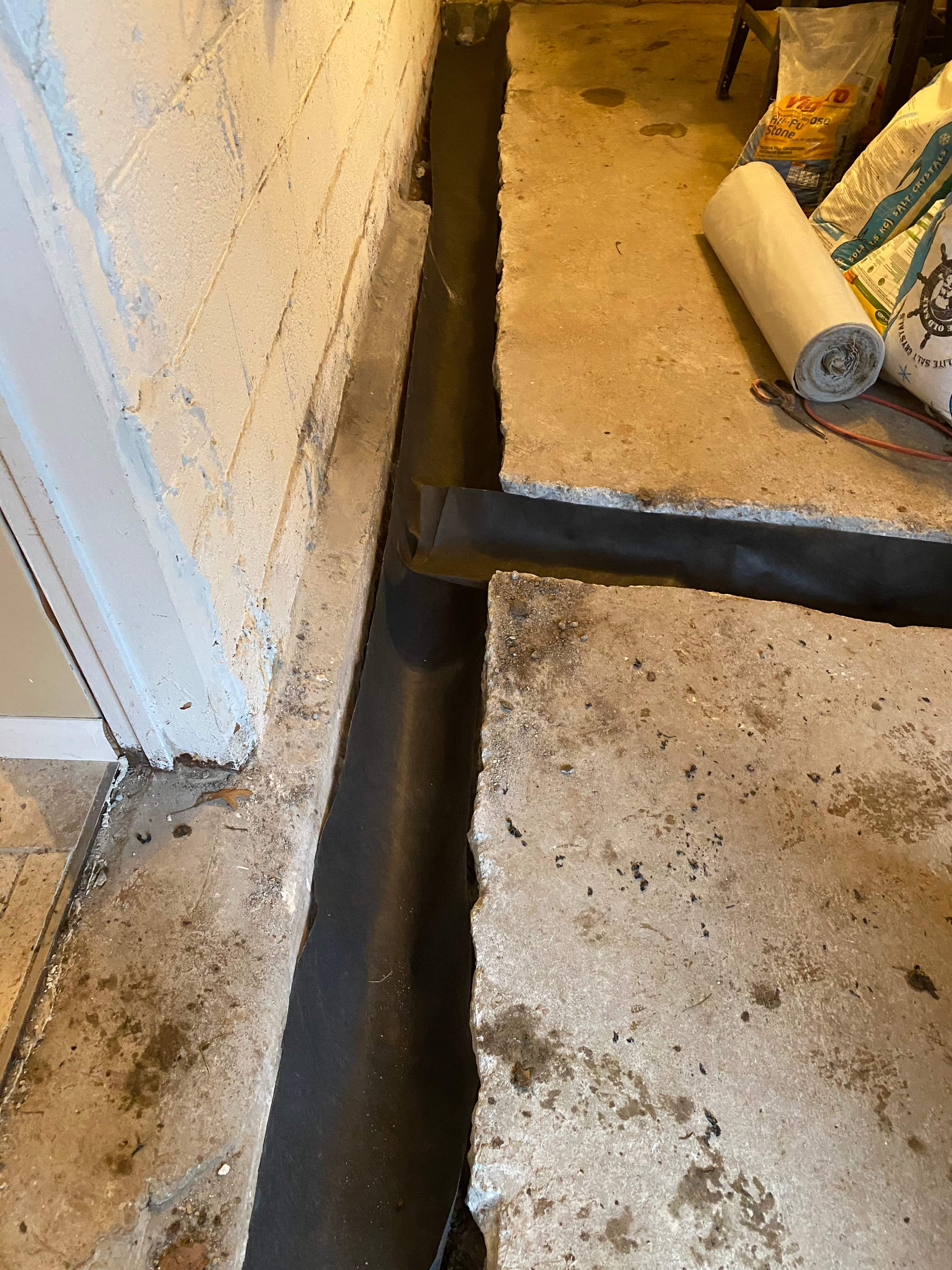 Interior French Drain Job in West Orange, NJ by Pure Service Pro, LLC 
