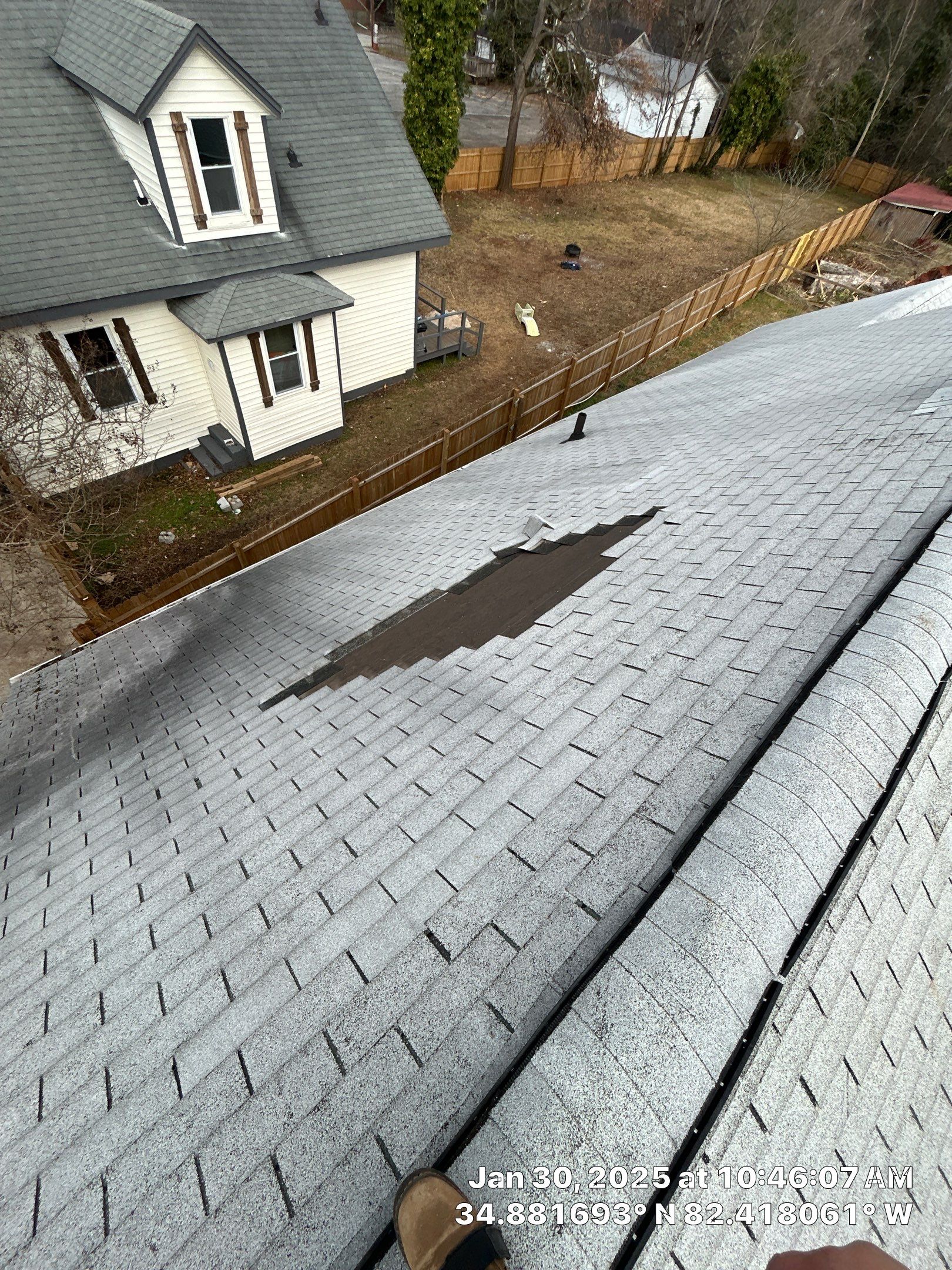 Landmark Shingle Roof Replacement and Decking Repair in Greenville by Roofers LLC