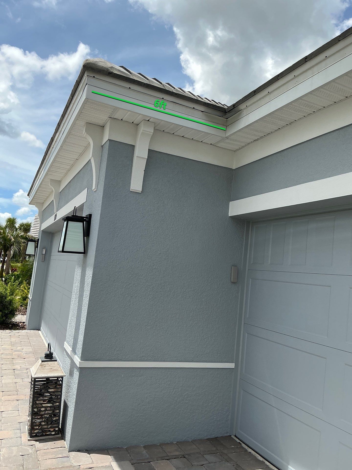 6-INCH White Gutter Installation in Palmetto FL by Gutter Professors