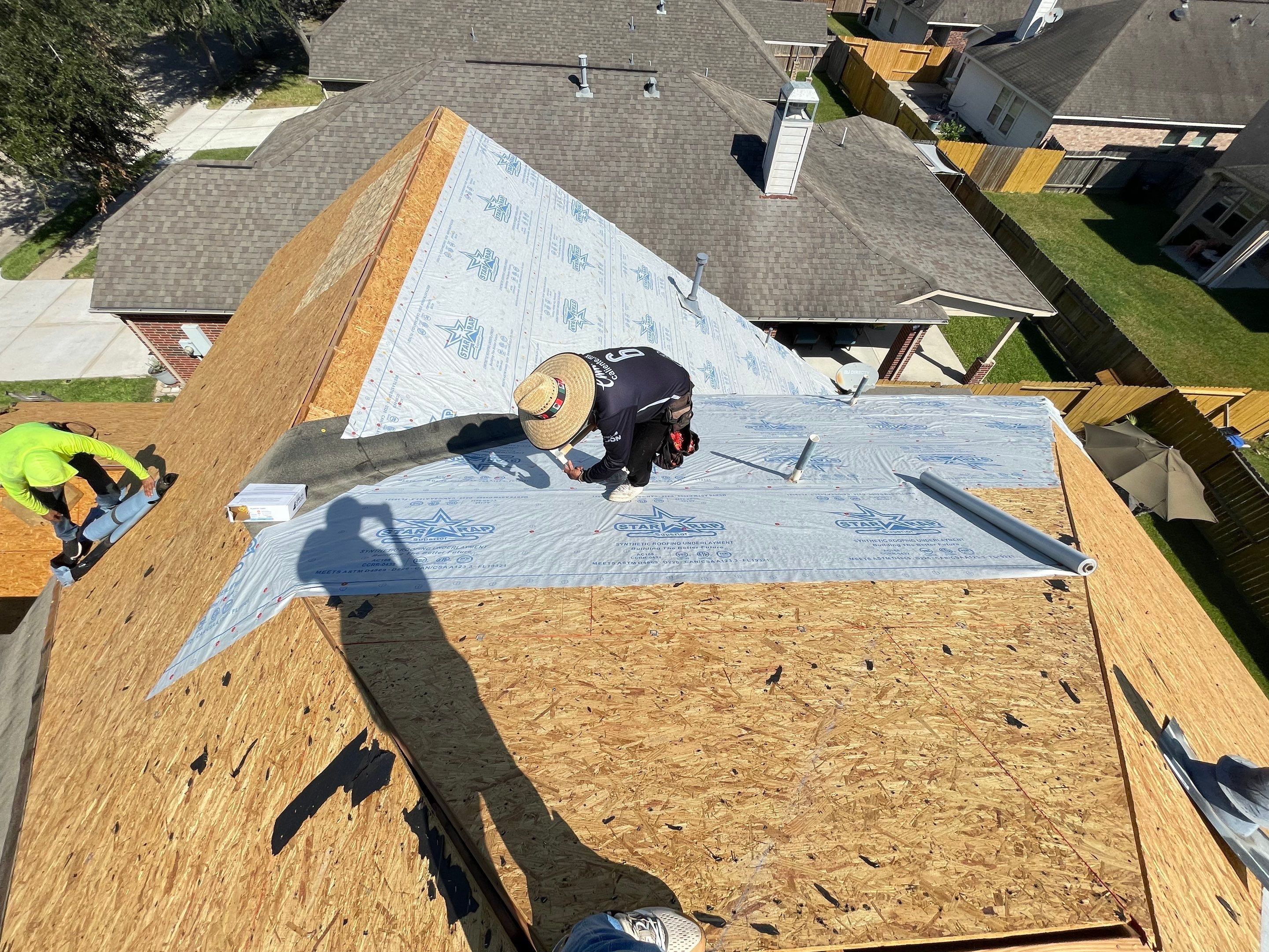 Residential Roofing Installation using Atlas Pinnacle® Pristine Shingles Weatherwood Color by CAP Roofing and Construction LLC