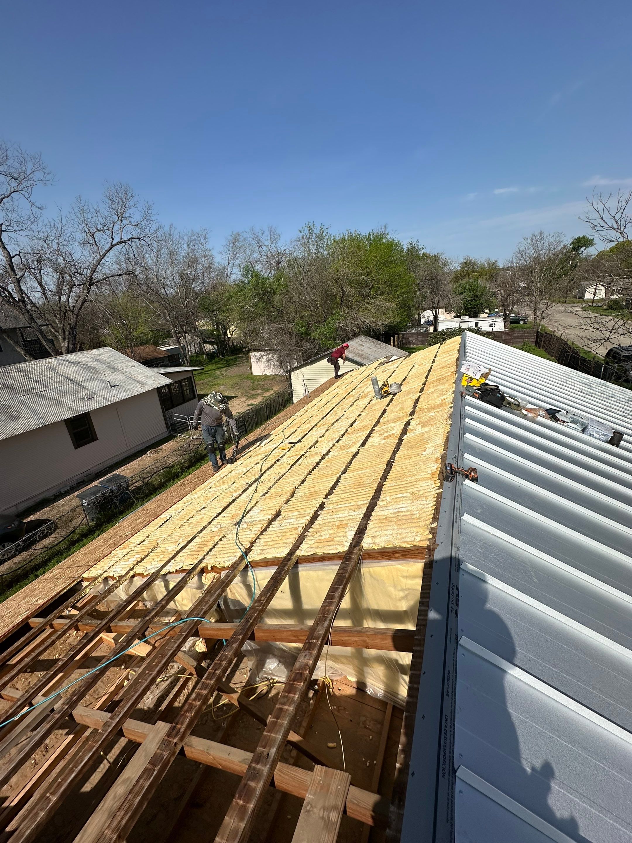 Residential Metal Roof Installation using McElroy Metal by Premier Roofing and Contracting