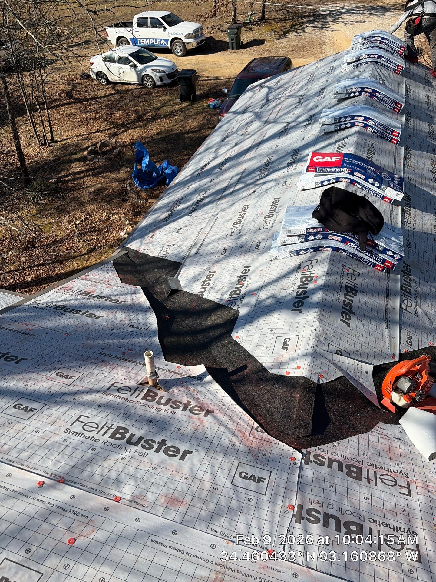 GAF Timberline HDZ Architectural Shingle Roof Replacement in Hot Springs by Temple Roofing and Exteriors