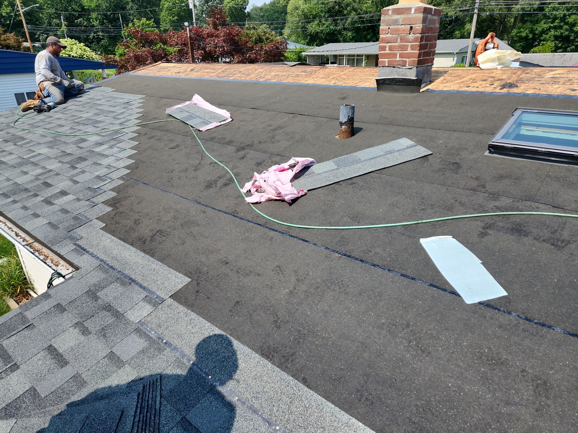 Residential Roofing Installation using Owens Corning TruDefinition Duration AR - Estate Gray by A Plus Exterior