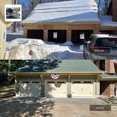 Garage Door Installation using Amarr Designer Choice door