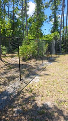 Black Chain Link Fence in North Port