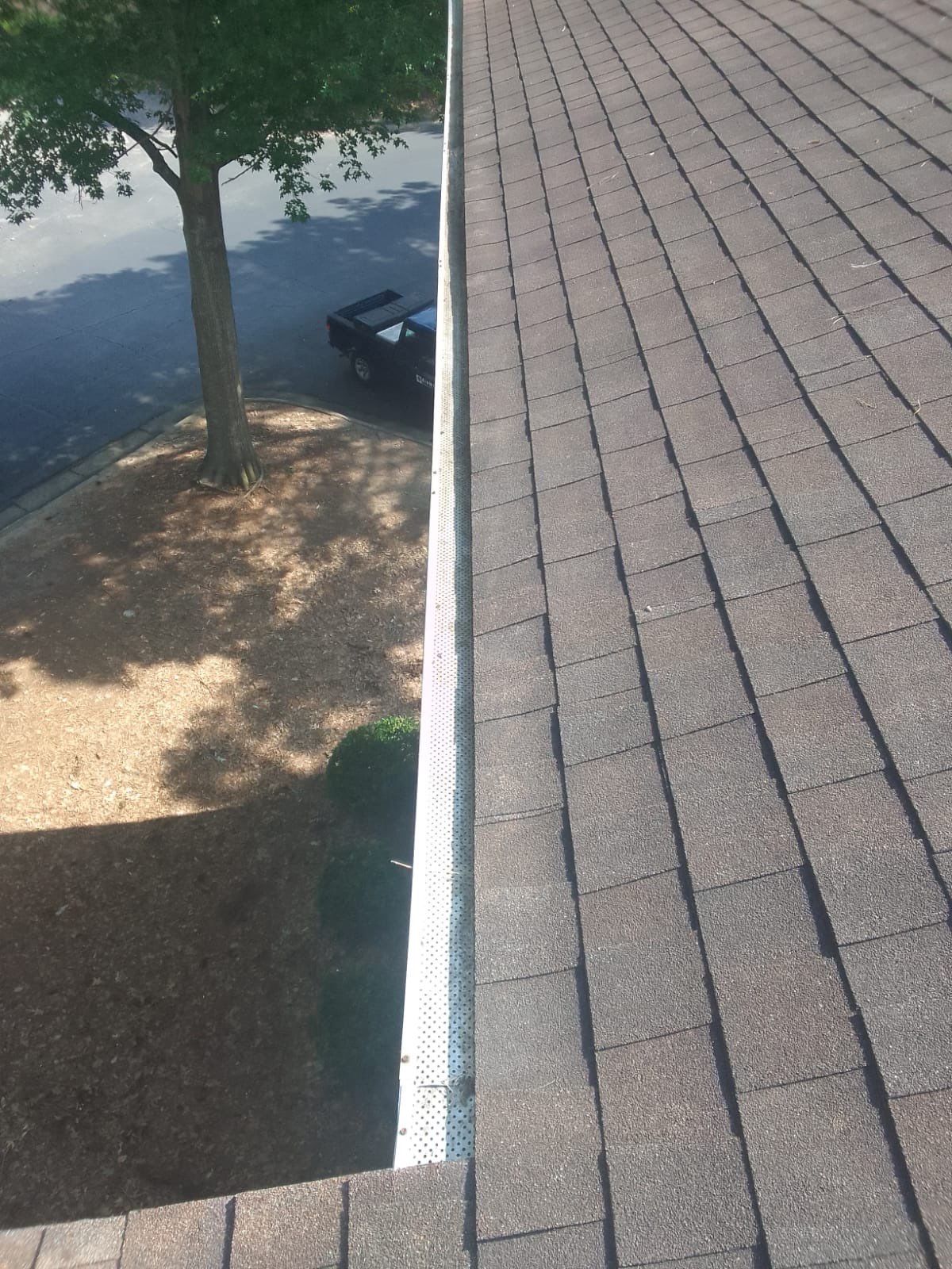 Commercial gutter cleaning Cary & Apex, NC after photo with clean gutters