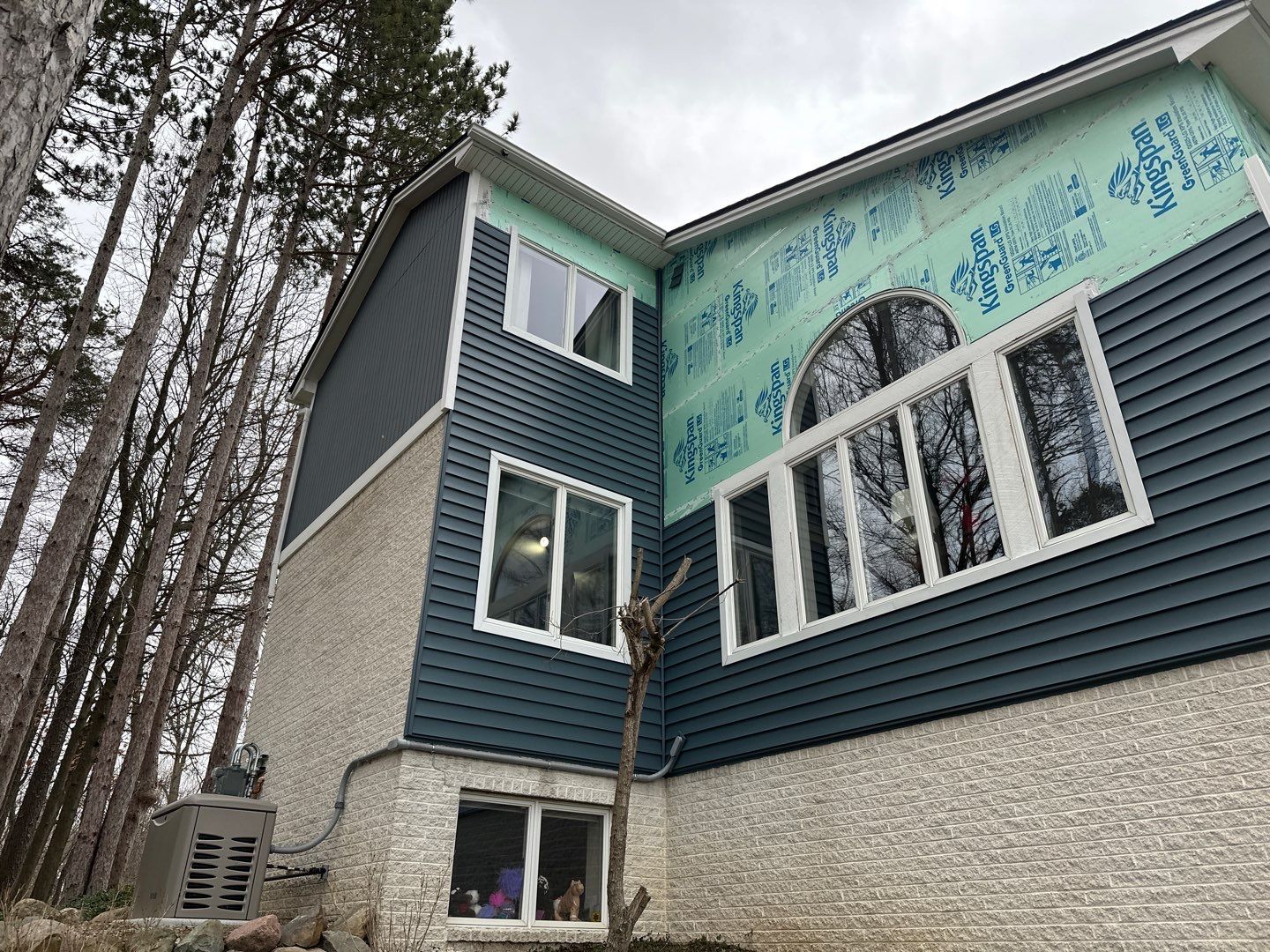 Siding Replacement using Certainteed Monogram D5 Pacific Blue by 180 Contractors