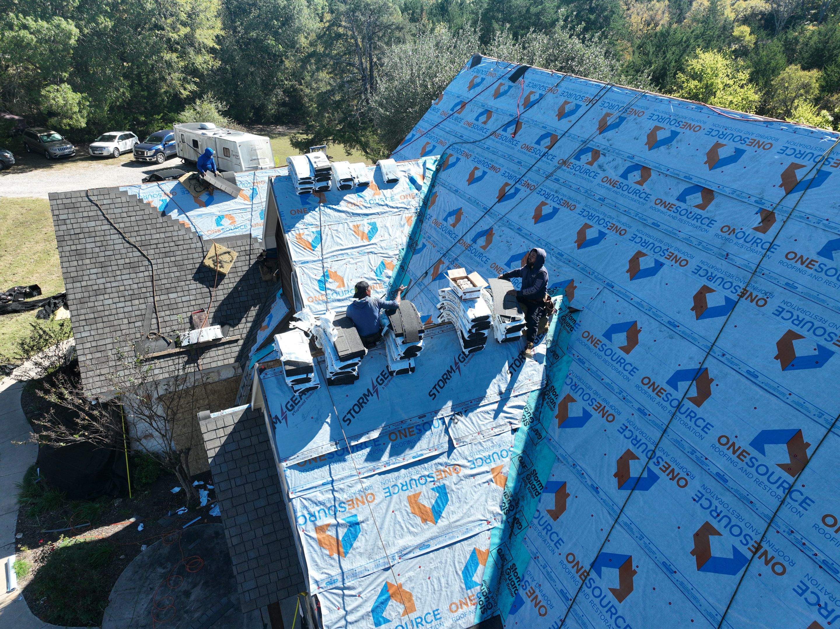 Residential Roofing Installation using IKO Royal Estate Harvest Slate by OneSource Roofing and Restoration