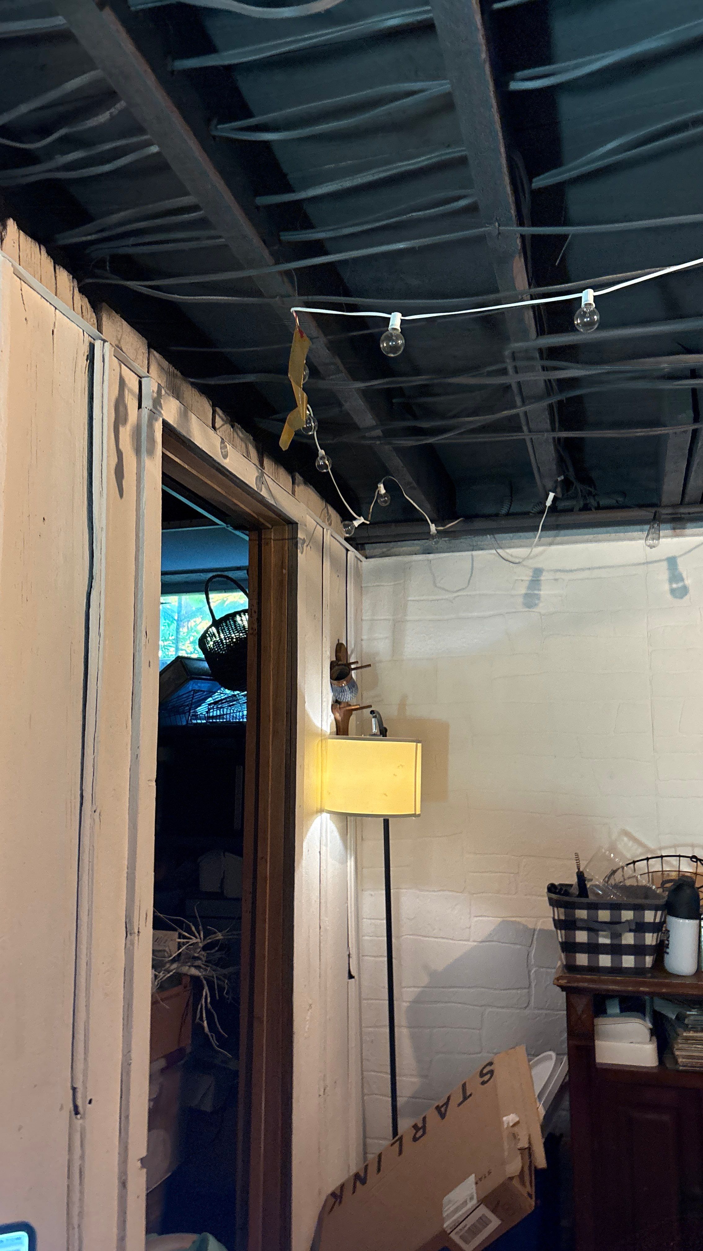 Wanamingo Basement Renovation with Dark Painted Ceiling Joists by CompanyCam Sales Demo