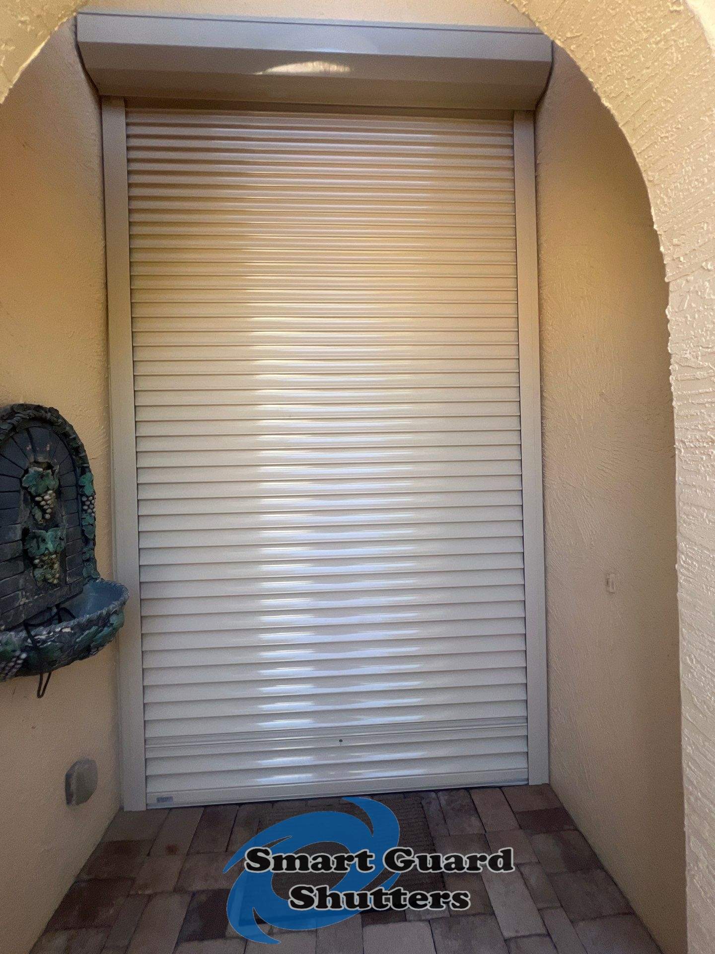 Rolling Shutter in Beige  by Smart Guard Shutters