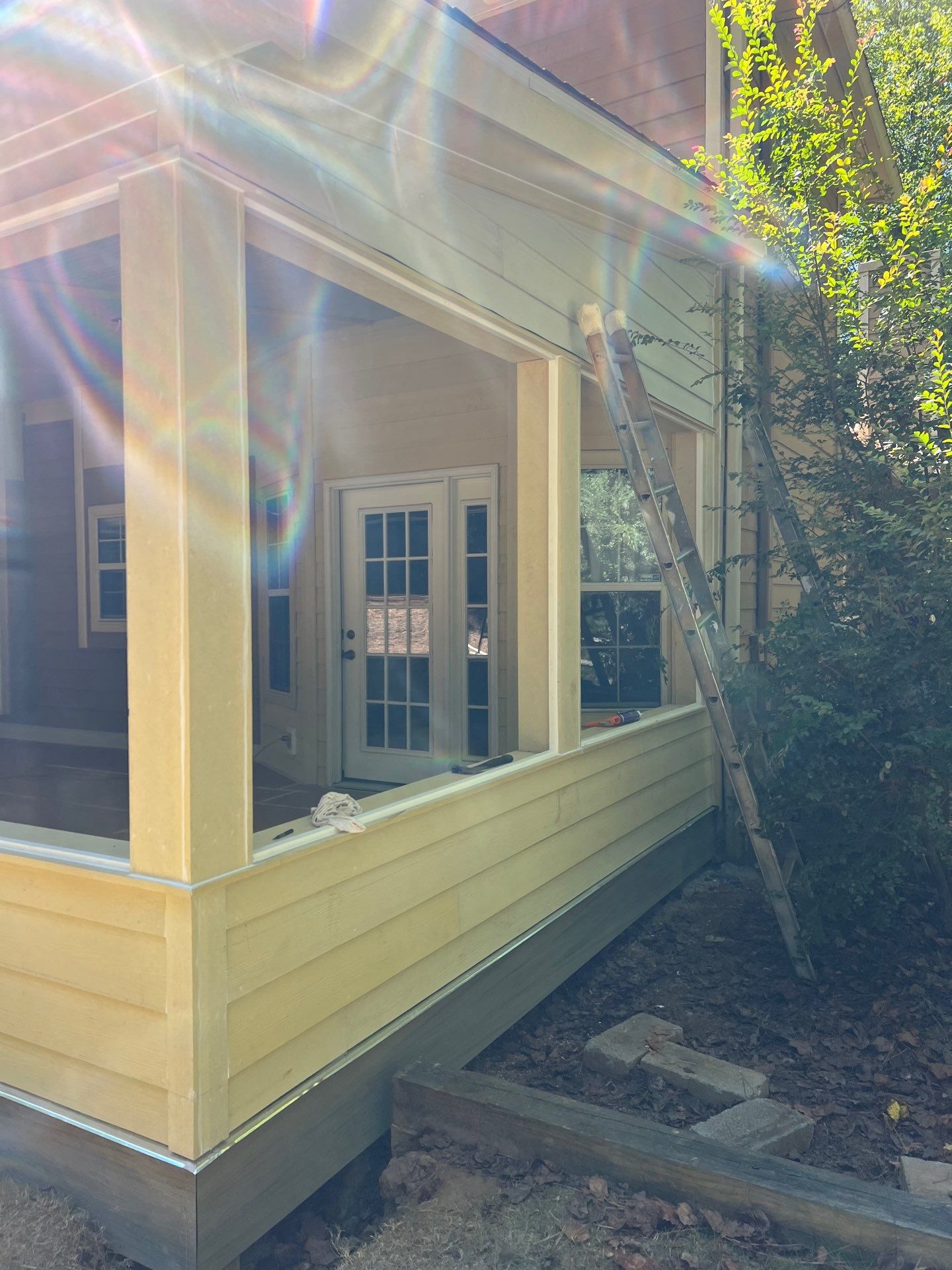 Trex Deck Build, Shed Roof Porch Install, and Door Replacement in Alpharetta, GA by Nelson Exteriors