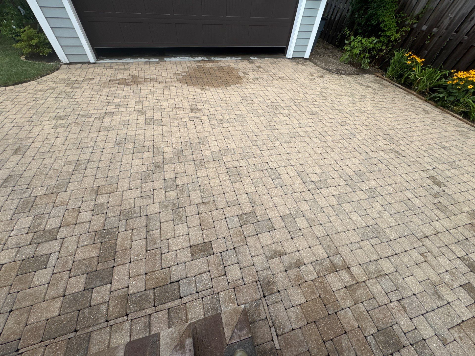 Highland Park, Brick paver cleaning sanding and sealing   by Northern Power Washing LLC.
