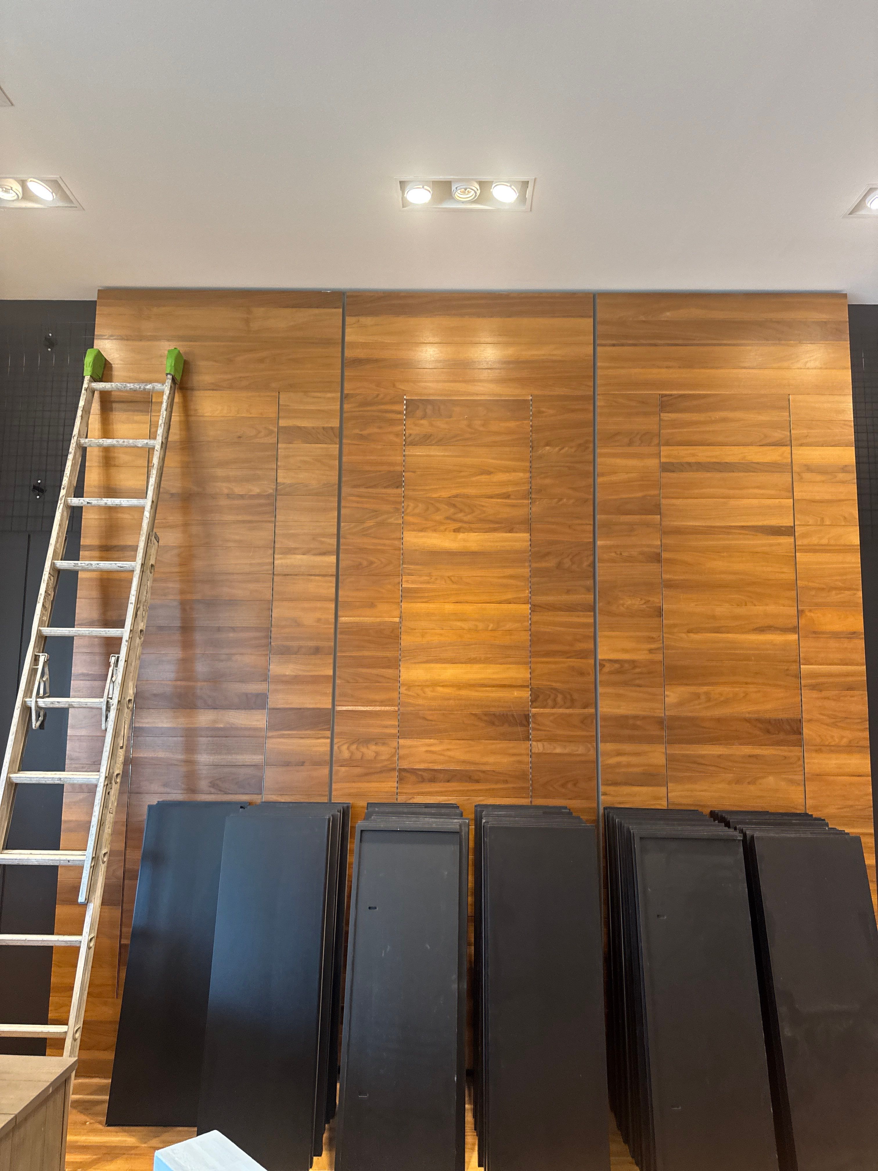 KÜHL Retail Interior Installation and Custom Wood Wall Branding by Hayes Design co