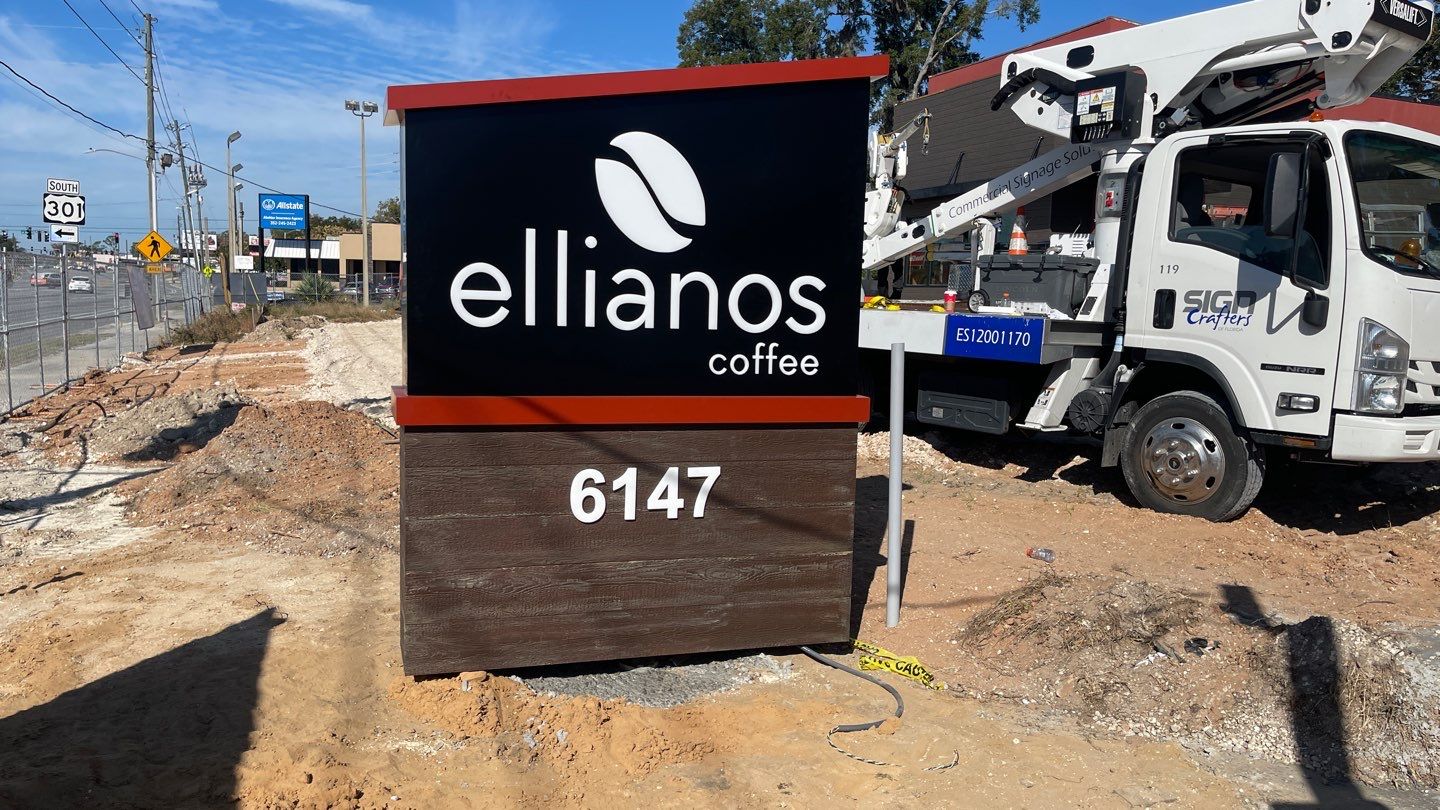 Ellianos Monument Sign by SignCrafters