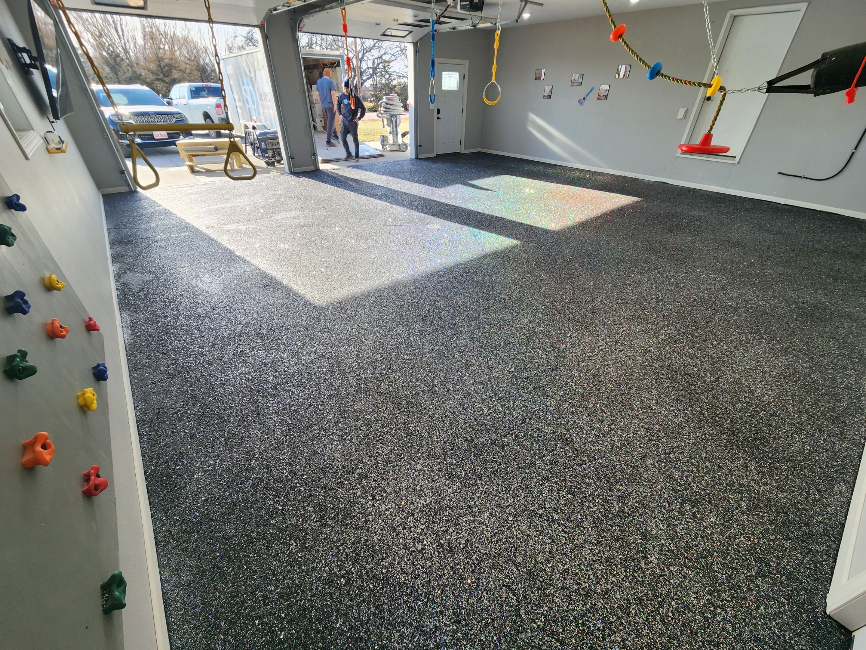 Garage using Glitter by Select Painting, Coatings & Garage Cabinets