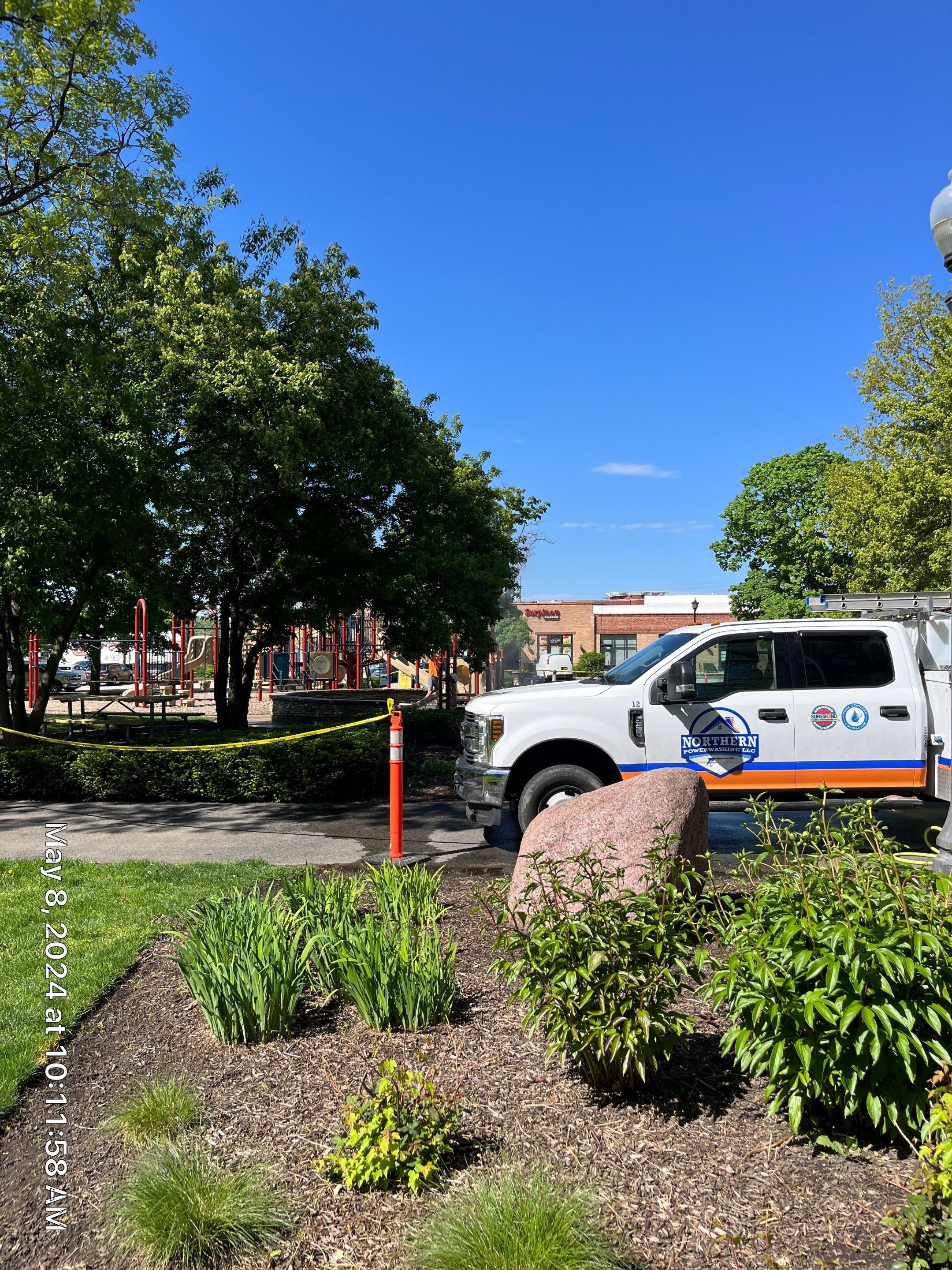 Playground cleaning by Northern Power Washing LLC.